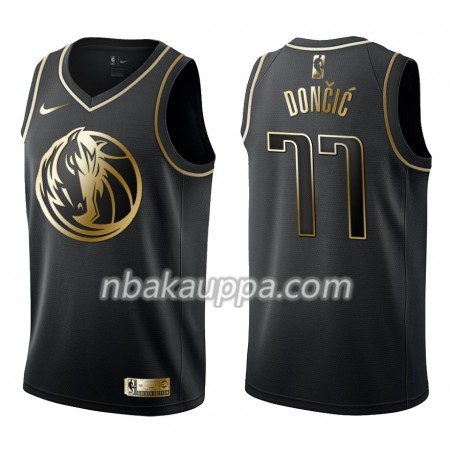Dallas Mavericks Luka Doncic Nike Musta Golden Edition Pelipaidat Swingman - Miesten